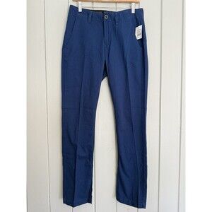 Men's Volcom VMonty Pants 30 Blue Chino Pants Straight Leg Casual A11313S1